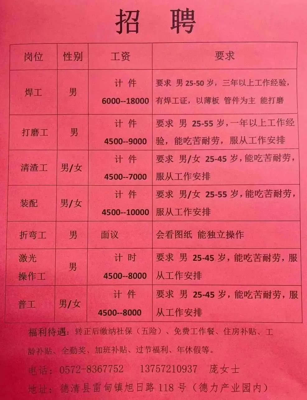 史庄镇最新招聘信息概览