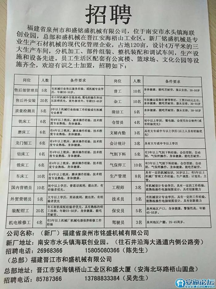 南屿镇最新招聘信息全面解析