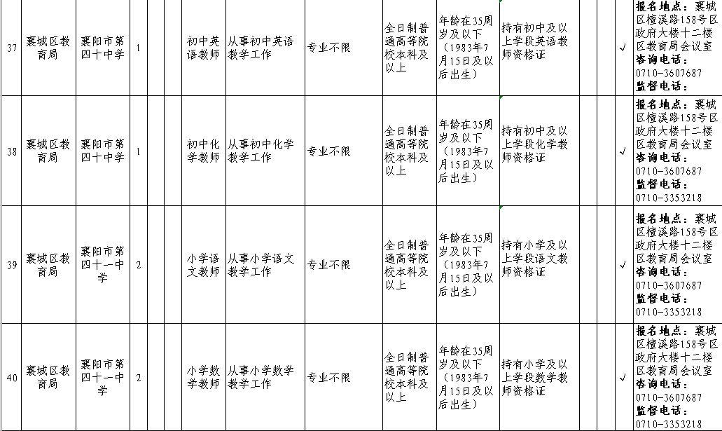 襄城区小学最新招聘启事概览